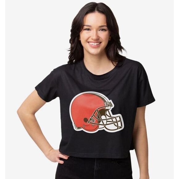 NWT, NFL Cleveland Browns Cropped Tee Size L - Picture 1 of 8